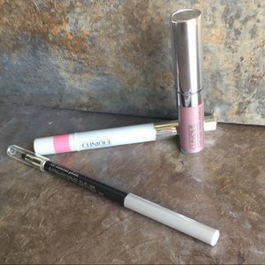 3 items: Clinique eye + lip bundle